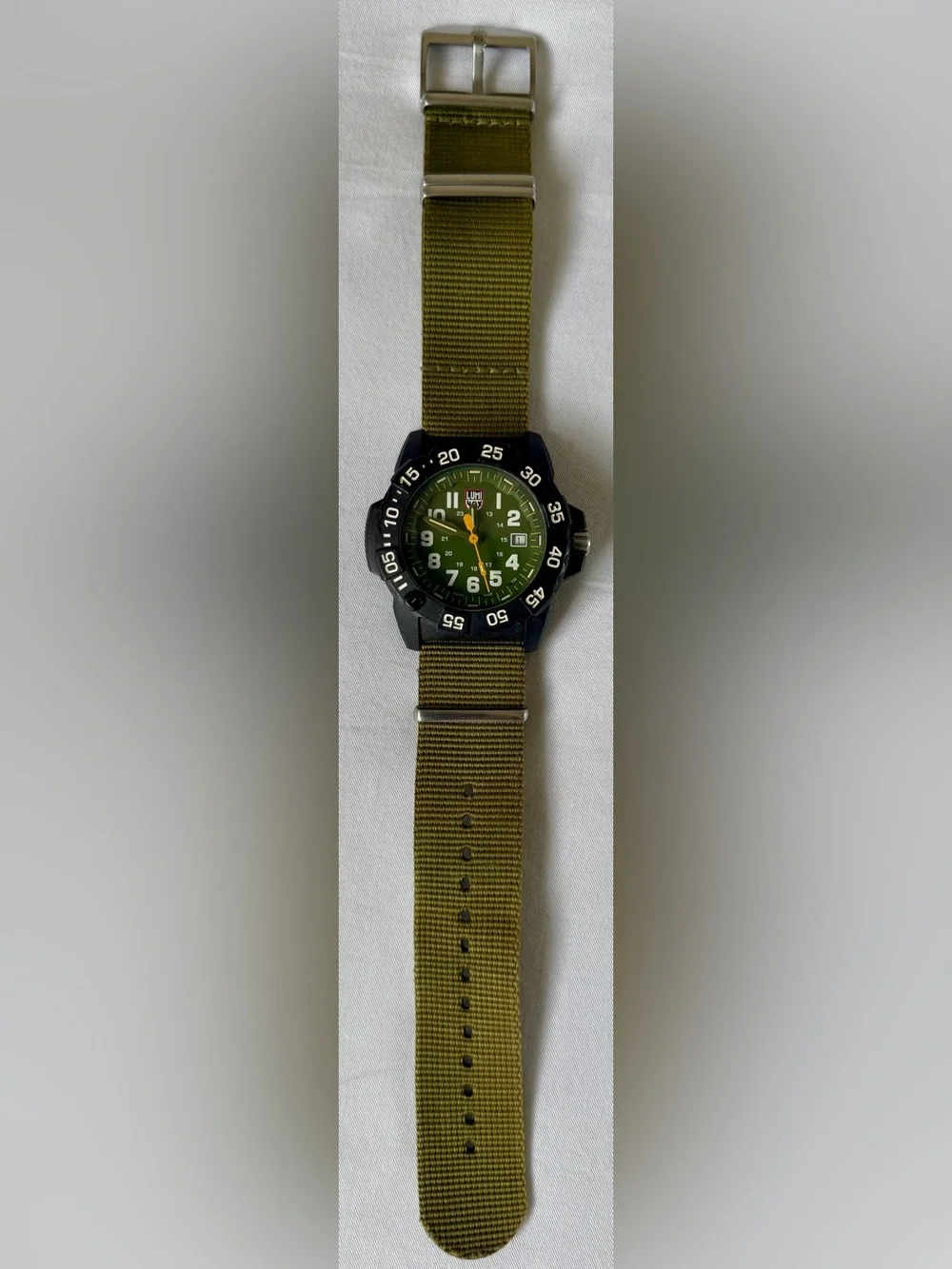 Luminox Men’s Green Tactical Field Watch with Olive Nylon Strap